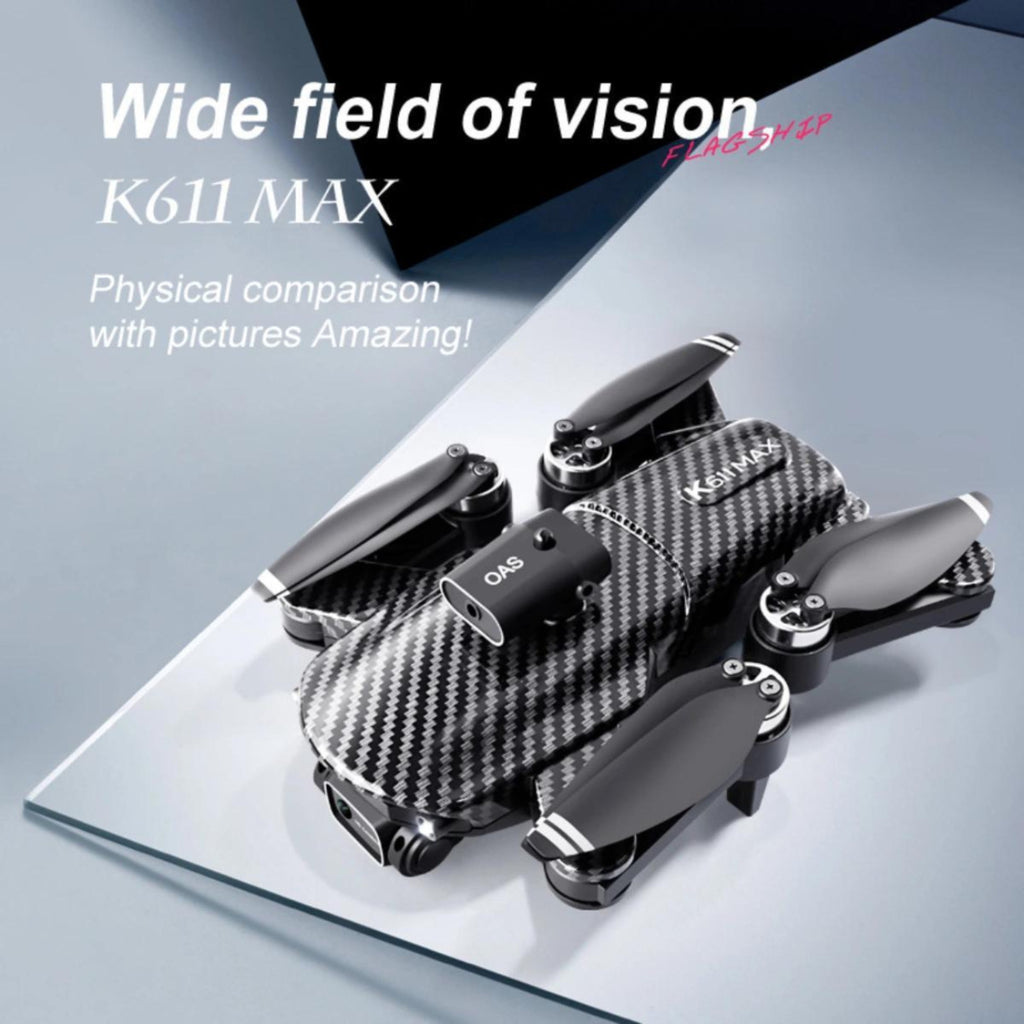 El dron K611 MAX cuenta con baterías duales y cámaras duales, posicionamiento de flujo óptico, despegue con un clic, hover automático, resistencia al viento fuerte y evitación inteligente de obstáculos, lo que lo hace diseñado específicamente para la foto