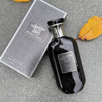 Perfume Árabe Oud de Lujo para Hombre, Fragancia Oriental Premium en Elegante Botella de Vidrio Negro | Aroma Exótico Picante Amaderado | Elegante Set de Regalo para Él con Presentación Sorpresa (Eid/Cumpleaños/Aniversario)