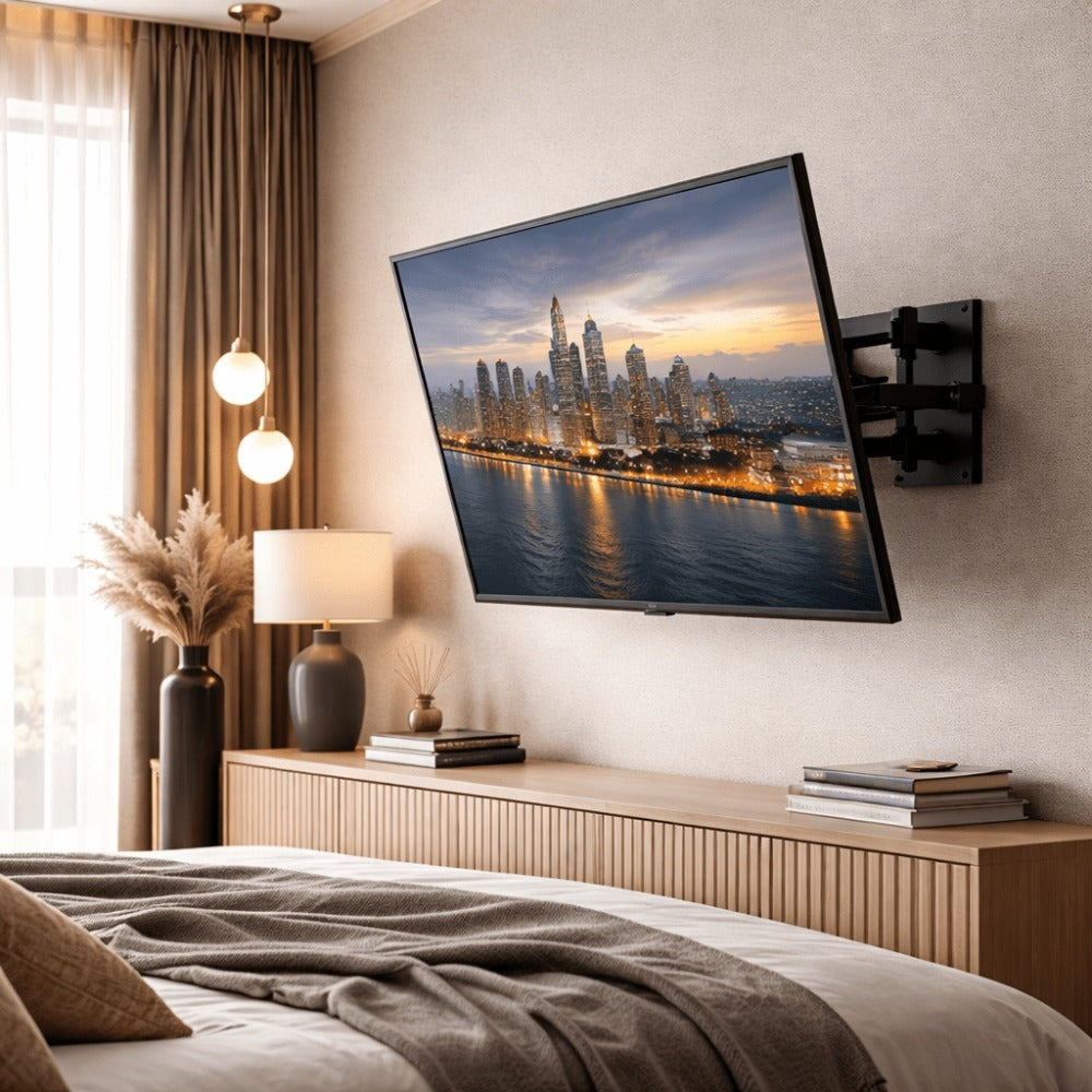 AOREX Soporte TV Pared Articulado Inclinable Y Giratorio – Soporte TV para 32-70 Pulgadas Pantallas – MAX VESA 400x400mm, para Soportar 60kg