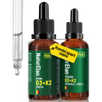 Gotas de Vitamina D3 K2 de Dosis Alta - 50 ml, 1000 IU de Vitamina D3 por Día por Gotita, Dosis Alta - Vegana, Sin Aditivos, Producido en Alemania.
