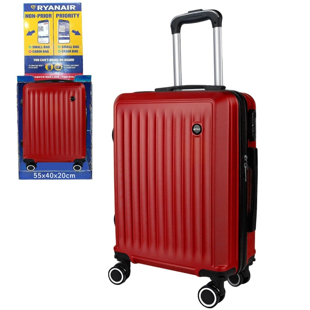 Maleta De Cabina Exclusiva Para Vuelos Europeos, Ideal Para Vacaciones De Verano Y Viajes A La Playa. Dimensiones Precisas De 55×40×20 Cm, Diseño Rígido Resistente Con 4 Ruedas Giratorias 360°, Tirador Telescópico Suave Y Cerradura De Seguridad. Ligera Y