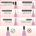 Juego de Taladro Eléctrico para Uñas con 20,000 RPM, Alimentado por USB, Incluye Anillos de Molienda y Cabezales de Repuesto, Ideal para Arte de Uñas de Salón y Entusiastas del Nail Art (Rosa/Dorado)