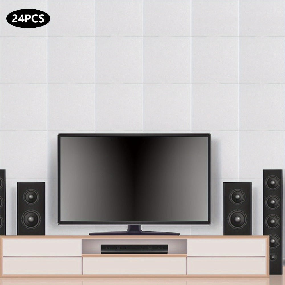 24 piezas OUKANING Paneles Acústicos de Alta Resistencia para Estudio en Casa, Paneles de Pared con Aislamiento Acústico de Alta Densidad y Reducción de Ruido, Paneles Absorbentes de Sonido para Estudio de Grabación, Oficina, Sala de Podcast - Gris//, Ins