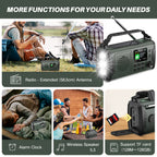 Radio de emergencia portátil | Camping supervivencia y cortes de energía