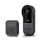 Cámara de Video Timbre Inalámbrica Wi-Fi, Cámara de Video Timbre Interior/Exterior, Detección Humana por IA y Alertas Instantáneas, Visión Nocturna HD 1080P, Audio Bidireccional, Monitor Interior en Tiempo Real, Alimentación USB, Batería de Larga Duración