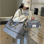Set de Bolso Duffel de Viaje, Bolso de Fin de Semana para Mujer con Bolso de Hombro, Bolso de Mano de Noche con Compartimento para Zapatos, Bolso de Gimnasio para Yoga con Bolsa para Zapatos con Bolsillo Húmedo, Bolso de Hospital para el Trabajo de Parto