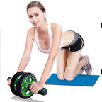 Casual doble fitness rueda abdominal rueda abdominal rodillo abdominal gimnasio en casa rojo unisex modelo diámetro 14 CM ejercicio en casa herramienta de fitness,Cabello mixto verde azulado