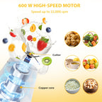 Batidora de Gran Capacidad de 1500ML, Procesador de Alimentos 3 en 1, Picadora de Carne, Licuadora para Cocina Casera y Verduras, Jugos Saludables para el Hogar, Smoothie, Sorbete, Batido, Ice Slushie