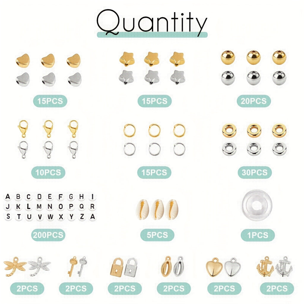 Cuentas de colores de 3 mm, juego de 48 cuentas de colores, 2 cajas, incluidas cuentas con letras, cuentas para ensartar, cuentas para manualidades de bricolaje