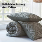 Juego de edredón con funda de almohada jacquard bohemio de 2/3 piezas, suave, agradable para la piel, cómodo, transpirable, lavable a máquina con cierre de cremallera, universal para las cuatro estaciones, fácil, lujoso, adecuado para dormitorios, habitac