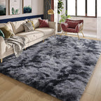 1 alfombra suave de felpa, alfombra de felpa antideslizante, alfombra suave de felpa para mesita de noche, alfombra tie-dye para sala de estar, decoración del hogar, alfombra para dormir mascotas, alfombra para dormitorio y sala de estar, decoración de la