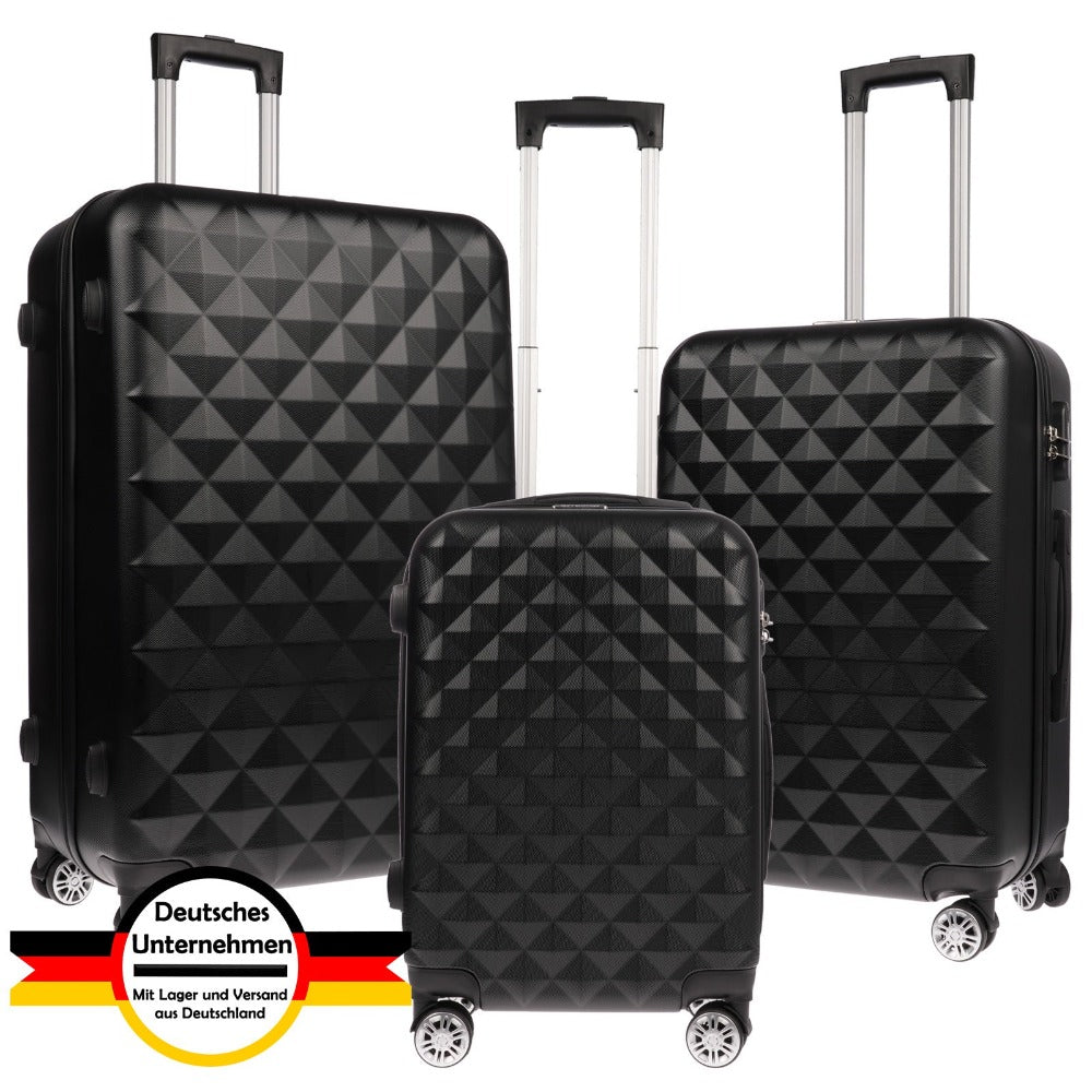 Juego de Equipaje de 3 Piezas con Carcasa Dura - Maleta XL de Equipaje de Mano, Juego de Maletas con Ruedas de 3 Piezas, Juego de Equipaje de Viaje, Oferta de Juego de 3 Maletas