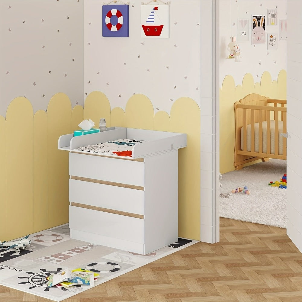1 unidad de cajones de almacenamiento, cómoda con estantes extraíbles con adicionales, organizador de almacenamiento, muebles para el hogar, puede ser un tocador, organizador, gabinete con estantes y 3 cajones, dormitorio, sala de estar, baño, blanco