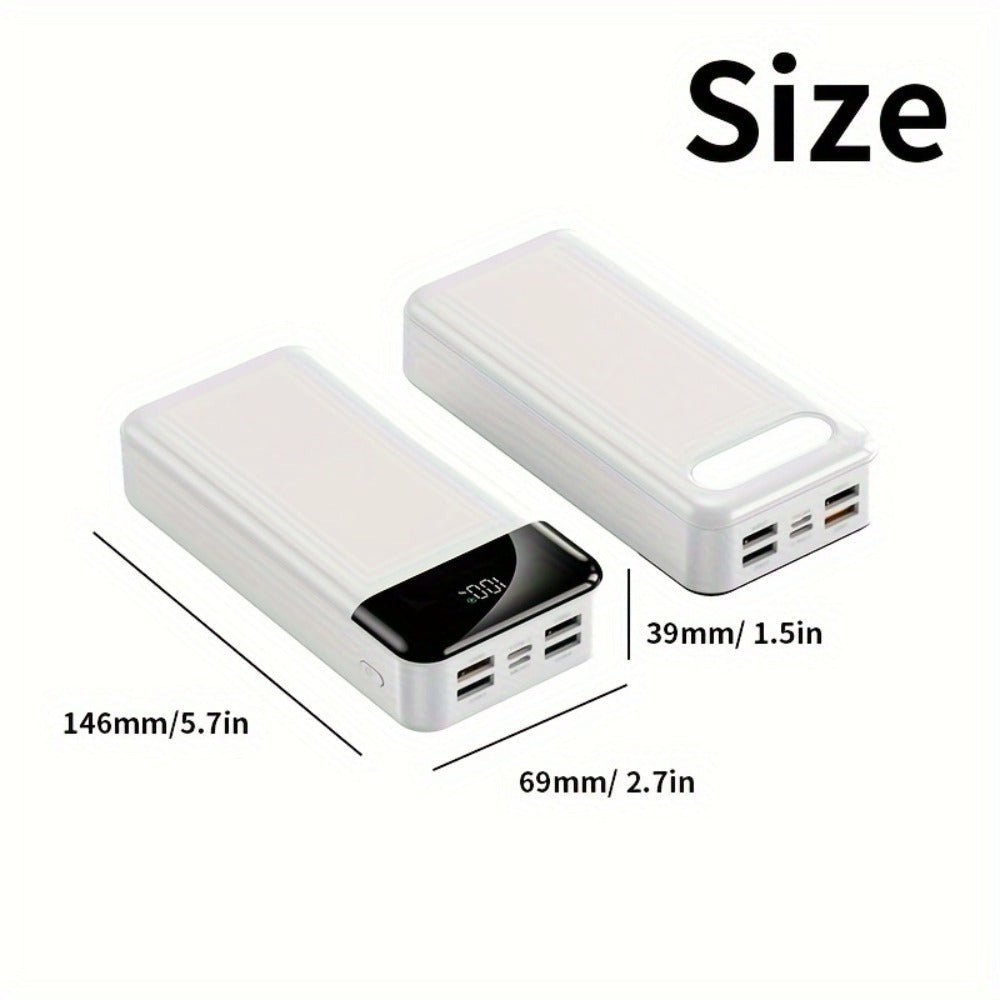Power Bank de Gran Capacidad de 50000mAh con Pantalla LED de Energía y Carga Rápida de 22.5W - Luz para Camping al Aire Libre, Adecuado para iPhone, Android y Dispositivos Digitales, Regalo de Vacaciones