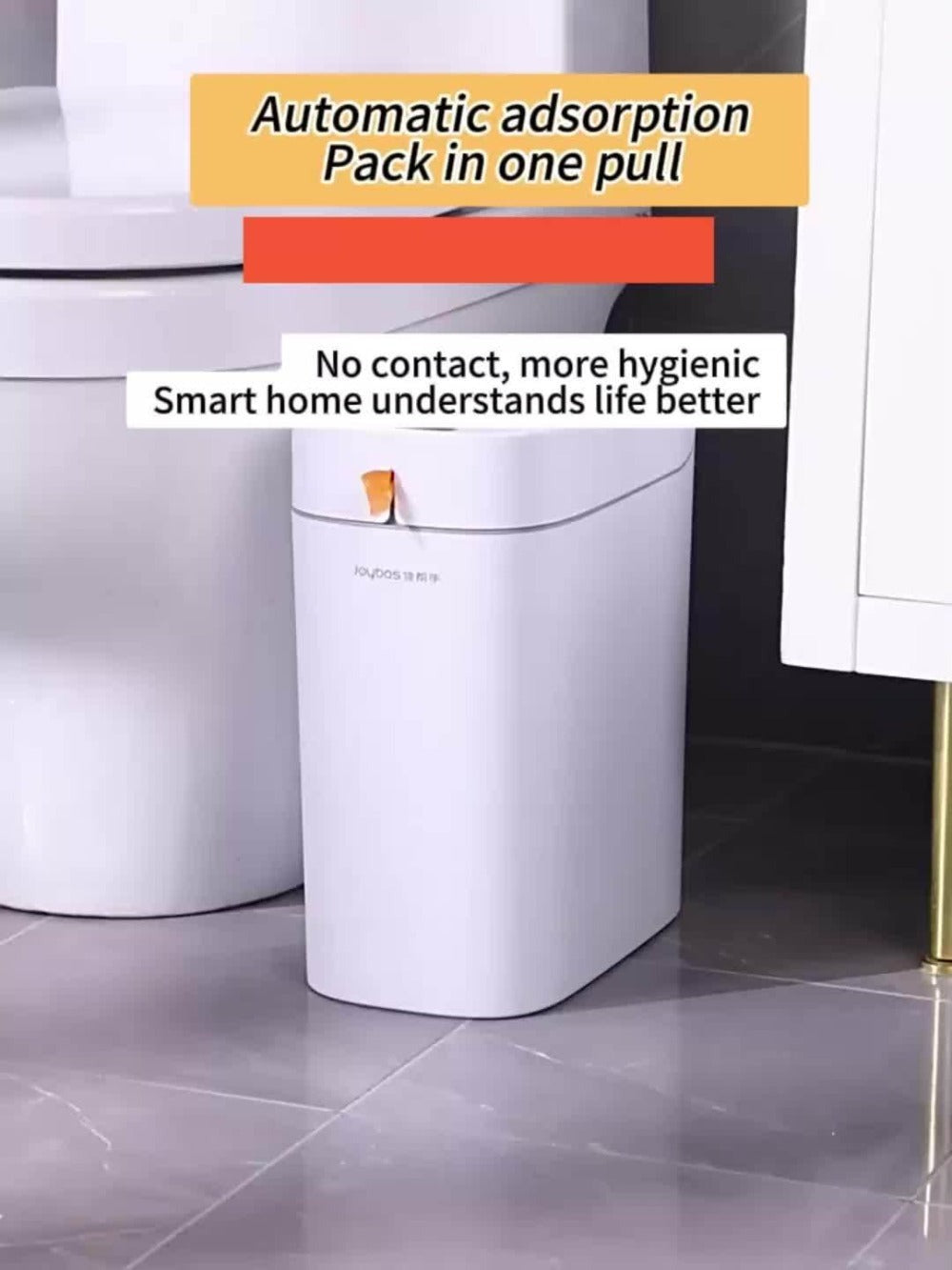 Cubo de Basura Inteligente con Sensor para Baño y Tapa Automática, Contenedor de Basura Sin Manos para Baño con 30 Bolsas, Cesto de Basura Delgado Blanco de 10L para Ahorrar Espacio, para Cocina, Dormitorio, Oficina, RV, Cubos de Basura Perfectos para Bañ