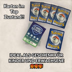 20 Cartas Originales de Pokémon Reverse Holo Brillante, Cartas Raras de Pokémon Alemanas Holográficas Reverse de Varios Conjuntos Actuales + Protección de Envío Heartforcards®