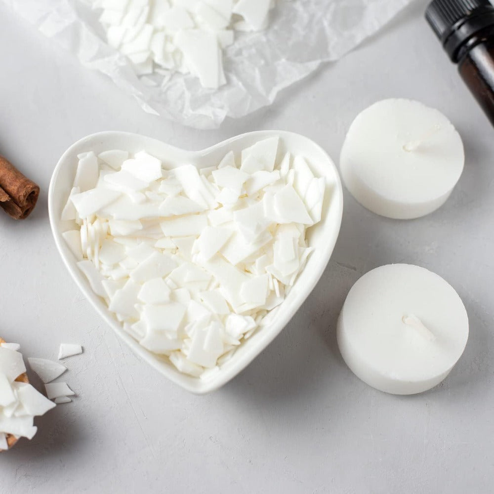 Cera de Parafina natural para hacer Velas aromáticas en bolsa de 1Kg, manualidades DIY, kit para hacer velas, parafina para velas con forma de perlas de color blanco