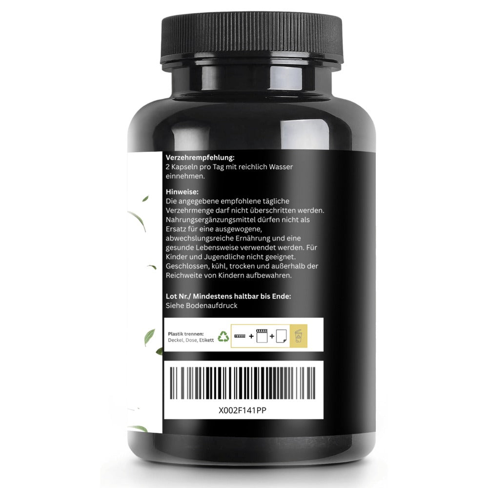Cápsulas de Complejo de Magnesio – 180 Cápsulas Veganas – 400 mg de Magnesio Elemental por Porción Diaria – Citrato de Magnesio,Óxido, Bisglicinato y Malato