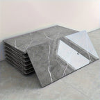 20/40 piezas de Adhesivos de Pared de Mármol Blanco, Paneles Autoadhesivos Removibles, Azulejos Decorativos Contemporáneos con Acabado Brillante Reutilizables para Cocina, Baño, Sala de Estar, Dormitorio, 23.6x11.8 Pulgadas (60x30cm) Adhesivos de Pared