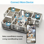 Cámara inteligente PTZ de interior JOOAN, visión nocturna a todo color + seguimiento automático + WiFi de doble banda 5G, alarma de sonido y luz + detección de movimiento + advertencia de voz, almacenamiento en la nube + reproducción de tarjeta, adecuada