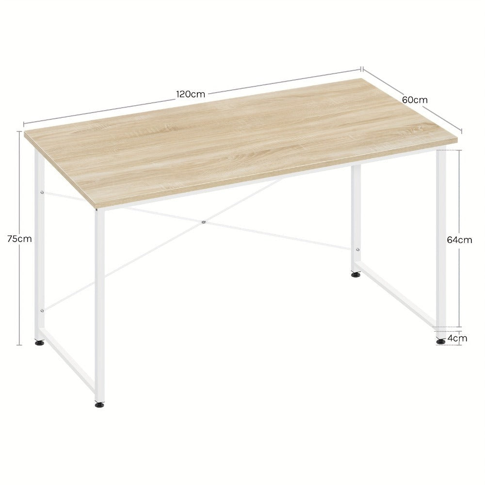 Mesa de escritorio ergonómica universal de 1 pieza para oficina, escritorio para portátil, escritorio para computadora con un soporte de metal resistente, adecuada para oficinas en casa y empresas