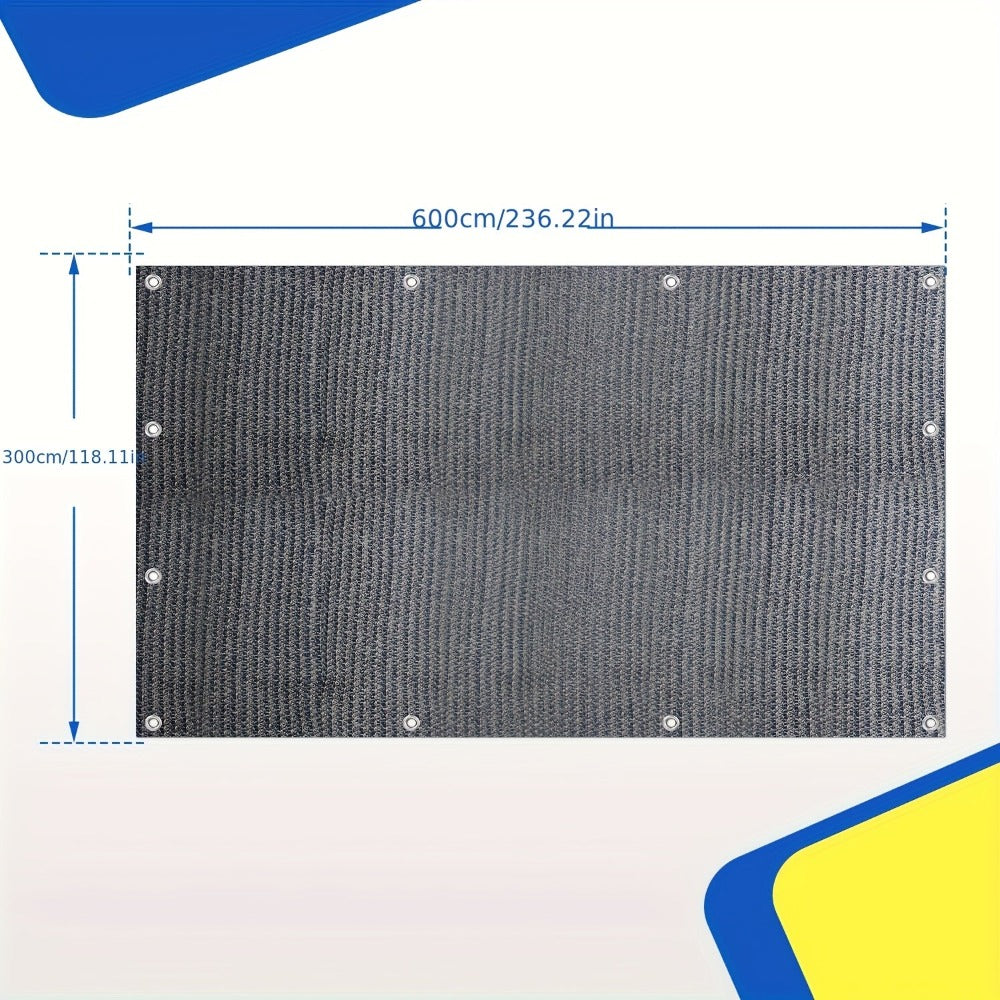 Colchoneta de Camping de Alta Calidad - Transpirable - Antideslizante - Gris Azulado - con 12 Agujeros, 13 Estacas y Bolsa de Transporte - 250/300/350/400/500/550/600Cm