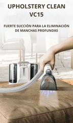 Aspirador limpia tapicerías y alfombras Limpiador de manchas multisuperficie, máquina para limpiar tapicerias, sofás, moquetas, cristales. Aspiradora de agua tapiceria con 5 accesorios