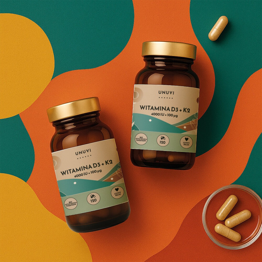 Vitamina D3 4000 IU + K2 MK7 100 Mcg FORTE - 120 Cápsulas Suplemento Dietético UNUVI