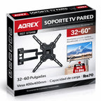 AOREX Soporte TV de Pared Pantallas de 32-60 Pulgadas, Articulado Inclinable y Giratorio, hasta 31.8 kg, MAX VESA 400x400mm