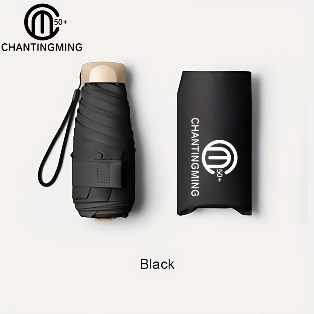 Paraguas plegable compacto de 1 pieza, disponible en 11 colores, paraguas de viaje, paraguas portátil ligero, miniparaguas de sol de moda para hombre, paraguas de viaje de bolsillo, regalo para mujer