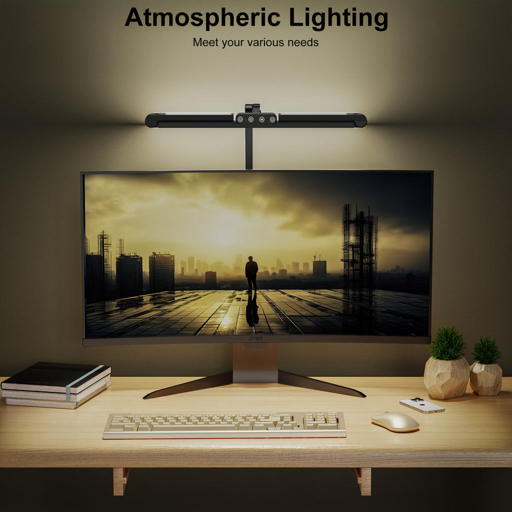Lámpara de mesa para iluminación de dormitorio y escritorio | 24W y 5 colores y metal y Ajustable