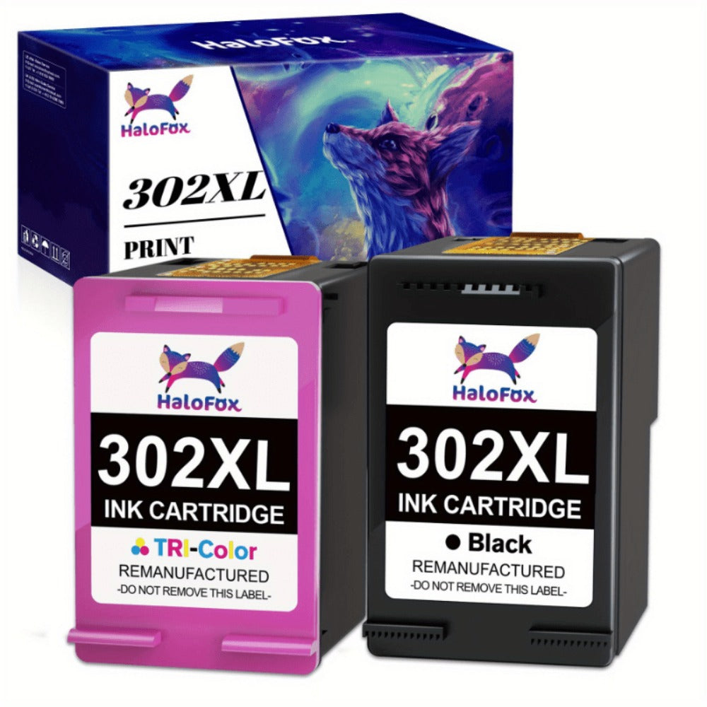 2 Paquetes Compatibles HP 302XL HP 302 Multipack Cartucho de Impresora para HP DeskJet 1110, DeskJet 2130 3630 3636 3639, OfficeJet 3830 3831 3833, OfficeJet 4520 4525 4527 4650 4652 4655 5230, Envy 4520 4525