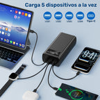 Power bank para carga durante viajes y uso diario | 30000 mAh y 22.5 W