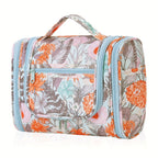 Bolsa de Aseo Colgante con Múltiples Bolsillos y Gancho, Organizador de Maquillaje Elegante para Mujeres y Hombres, Cierre de Cremallera Duradero, Diseño con Asa Superior, Bolsa de Viaje para Aseo, Regalo de Navidad