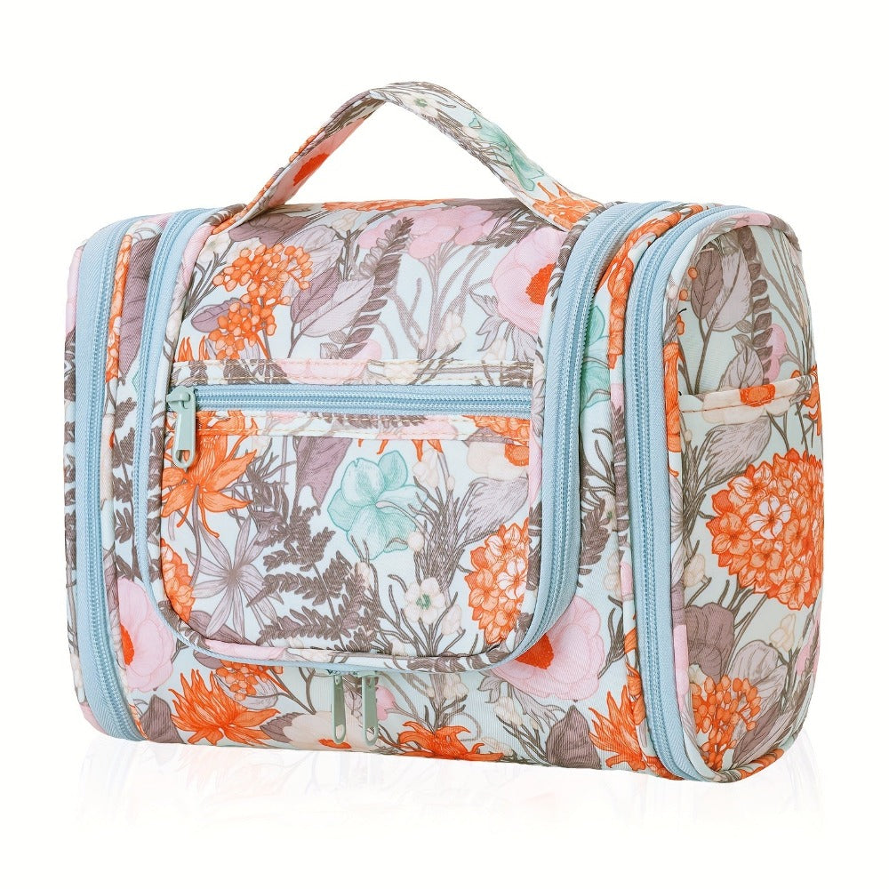 Bolsa de Aseo Colgante con Múltiples Bolsillos y Gancho, Organizador de Maquillaje Elegante para Mujeres y Hombres, Cierre de Cremallera Duradero, Diseño con Asa Superior, Bolsa de Viaje para Aseo, Regalo de Navidad