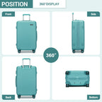3 piezas de equipaje de cabina Kono de 20/24/28 pulgadas, equipaje de mano, pequeño, PC+ABS, carcasa dura, ligero, duradero, bolsa de viaje con ruedas dobles giratorias, cerradura de seguridad TSA