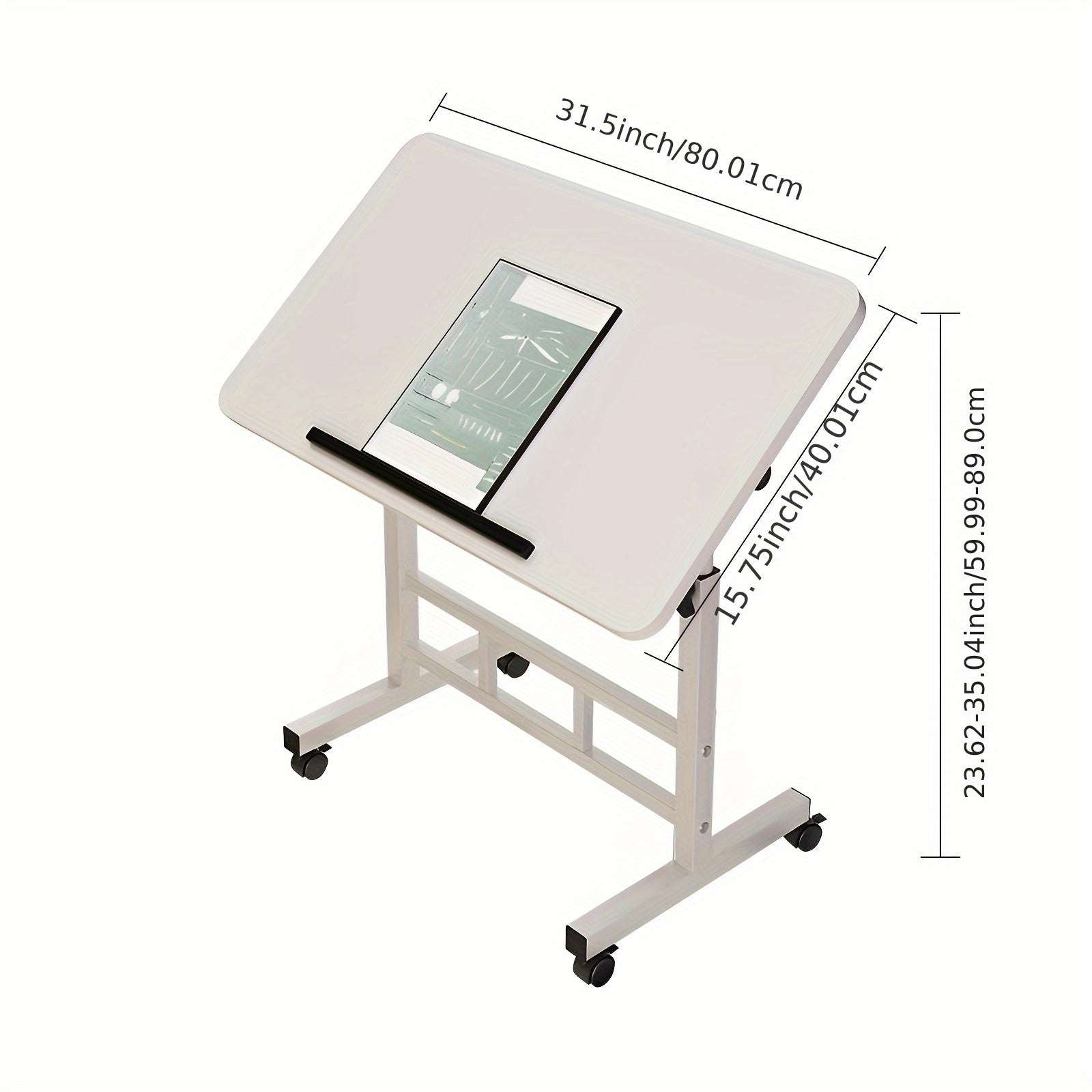 Escritorio para teletrabajo y estudio | 59.94 cm y 95.0 cm y ajustable