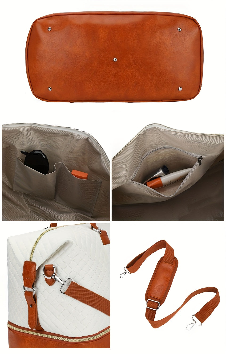 Set de 3 bolsos tote espaciosos para viaje, que incluyen un bolso de mano elegante, un bolso de hombro y un neceser de aseo, fabricados con materiales duraderos. Ideal tanto para viajes como para el uso diario, lo que lo convierte en un gran regalo para m