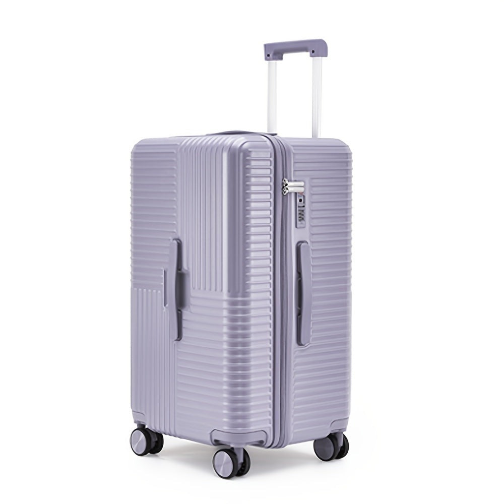 Maleta de mano de 20 pulgadas con forma de cubo, equipaje rígido ligero de gran capacidad con ruedas giratorias y cremalleras de doble protección, trolley de viaje multiusos para negocios y vacaciones