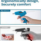 Pistola de pegamento termofusible Tilswall, pistola de pegamento termofusible de 20 W con 30 barras de pegamento termofusible, calentamiento rápido, diseño antigoteo, pistola de pegamento termofusible, barras de pegamento para manualidades de bricolaje, a