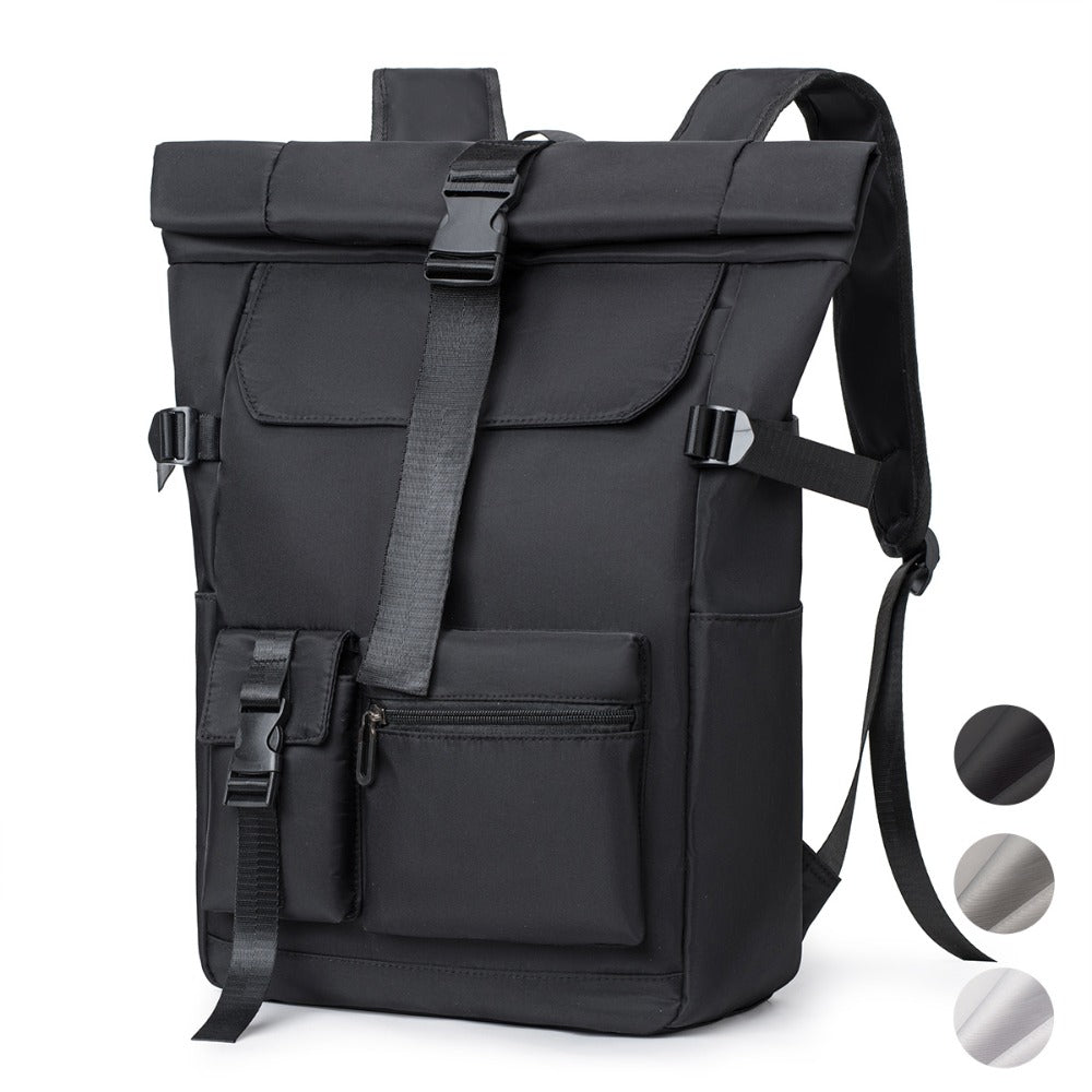 Mochila de Viaje Moderna de 20L/26L para Hombres, Mujeres, Estudiantes, Mochila Escolar Ligera con Tapa Enrollable, con Cremallera Antirrobo, Mochila Ligera para Senderismo, Viajes y Deportes al Aire Libre