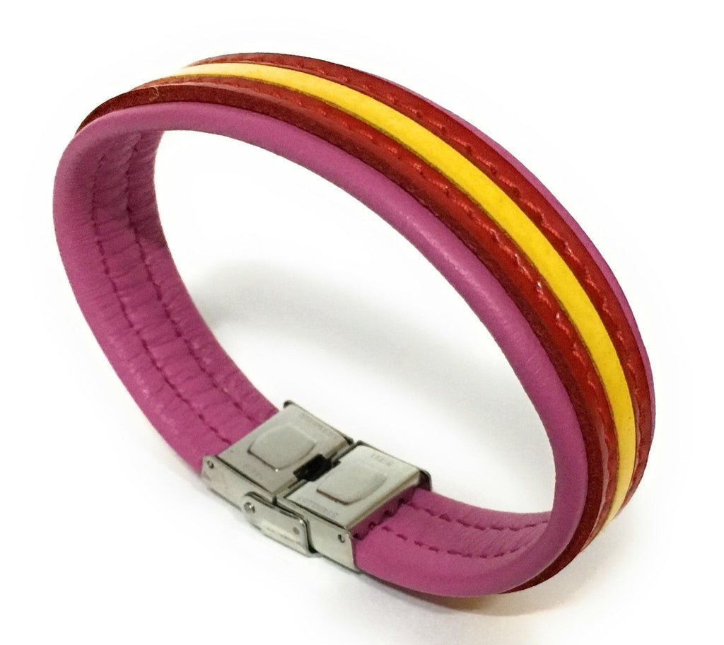 Pulsera De Cuero Bandera De España (Fabricada Artesanalmente) | Complementos de Moda Unisex para Hombres y Mujeres de Estilo Atemporal y Elegante | Regalos Originales y Exclusivos