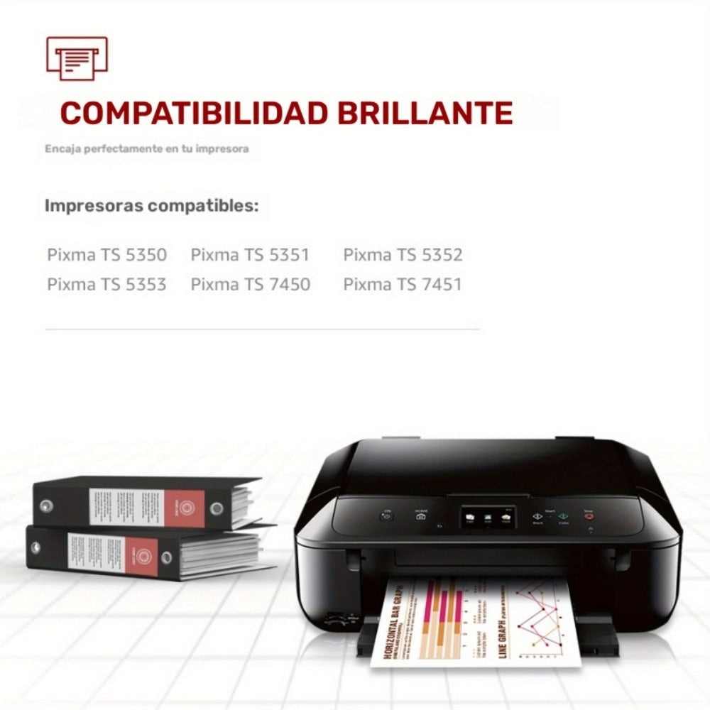 Cartuchos XL Multipack 560/561 para impresoras Canon Pixma TS5350, TS5351, TS7450, TS7451, TS5352 y TS5353, compatibles con PG-560XL y CL-561XL