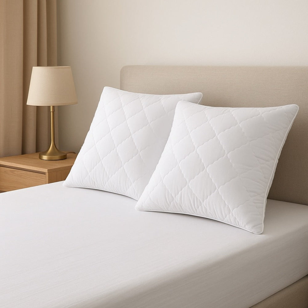 KGS Lote de 2 Cojines Cerrados 60X60Cm con Espuma Viscoelástica, Cojín Cuadrado Anti-Acaridos y Anti-Alérgico PROMOLINGE