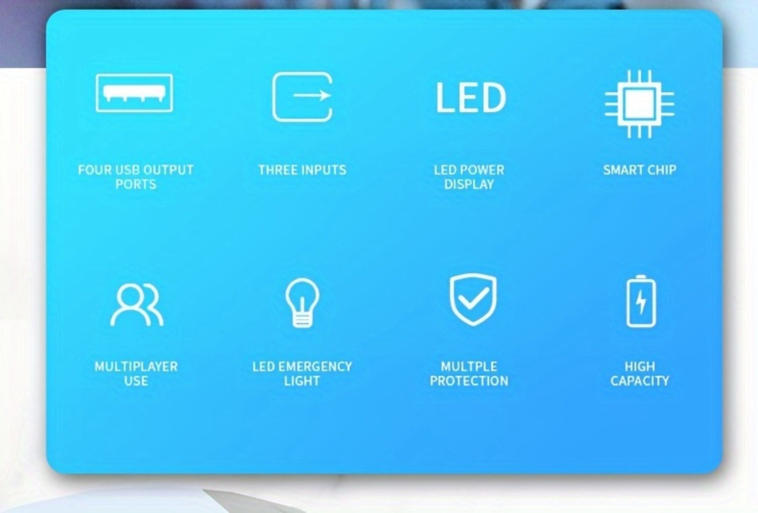 Cargador USB Rápido de Gran Capacidad 50000Mah con Pantalla LED, Linterna y Reserva de Energía de Emergencia - Luz de Camping para Exteriores para iPhone, Android y Dispositivos Digitales, Regalo de Vacaciones