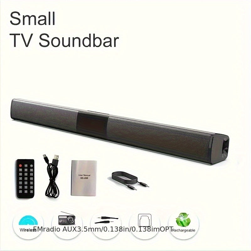 Barra de sonido inalámbrica 2 en 1 para TV PC y cine en casa | diseño funcional