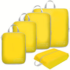 Juego de 5 bolsas de almacenamiento de viaje para protección de ropa - 2 pequeñas, 1 mediana y 2 grandes.