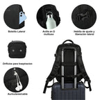Mochila de cabina expandible 40x25x20-25cm | compartimiento para zapatillas | Mochila casual compatible con portátil 14 pulgadas