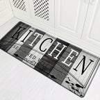 1 alfombra de cocina antideslizante premium - Alfombra de piso de poliéster duradera para cocina - Alfombra de pasillo, baño y cocina lavable y fácil de limpiar, accesorios de cocina - Decoración del hogar
