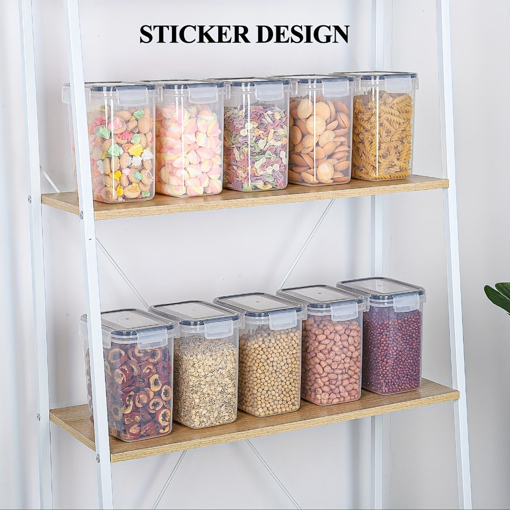 Tarros de Almacenamiento Sellados con Tapas - Juego de 25 Piezas, Contenedores de Cocina, Ideales para Organizar Cocina/Armario/Caravana/Despensa, Perfectos para Almacenar Espaguetis, Harina, Granos y Alimentos Secos, Esencial para el Hogar, Alta Calidad,